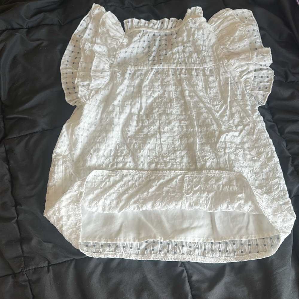 White Ruffled Blouse - Picture 3 of 4